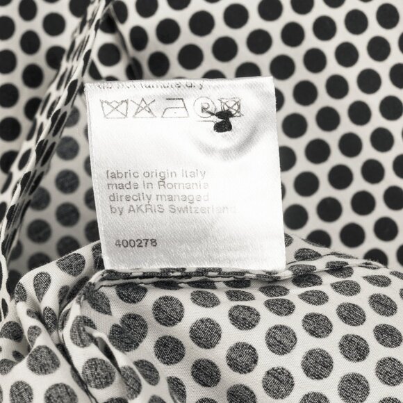 Akris Punto White & Black Polka-Dot Cotton Buttoned Shirt - Picture 9 of 9